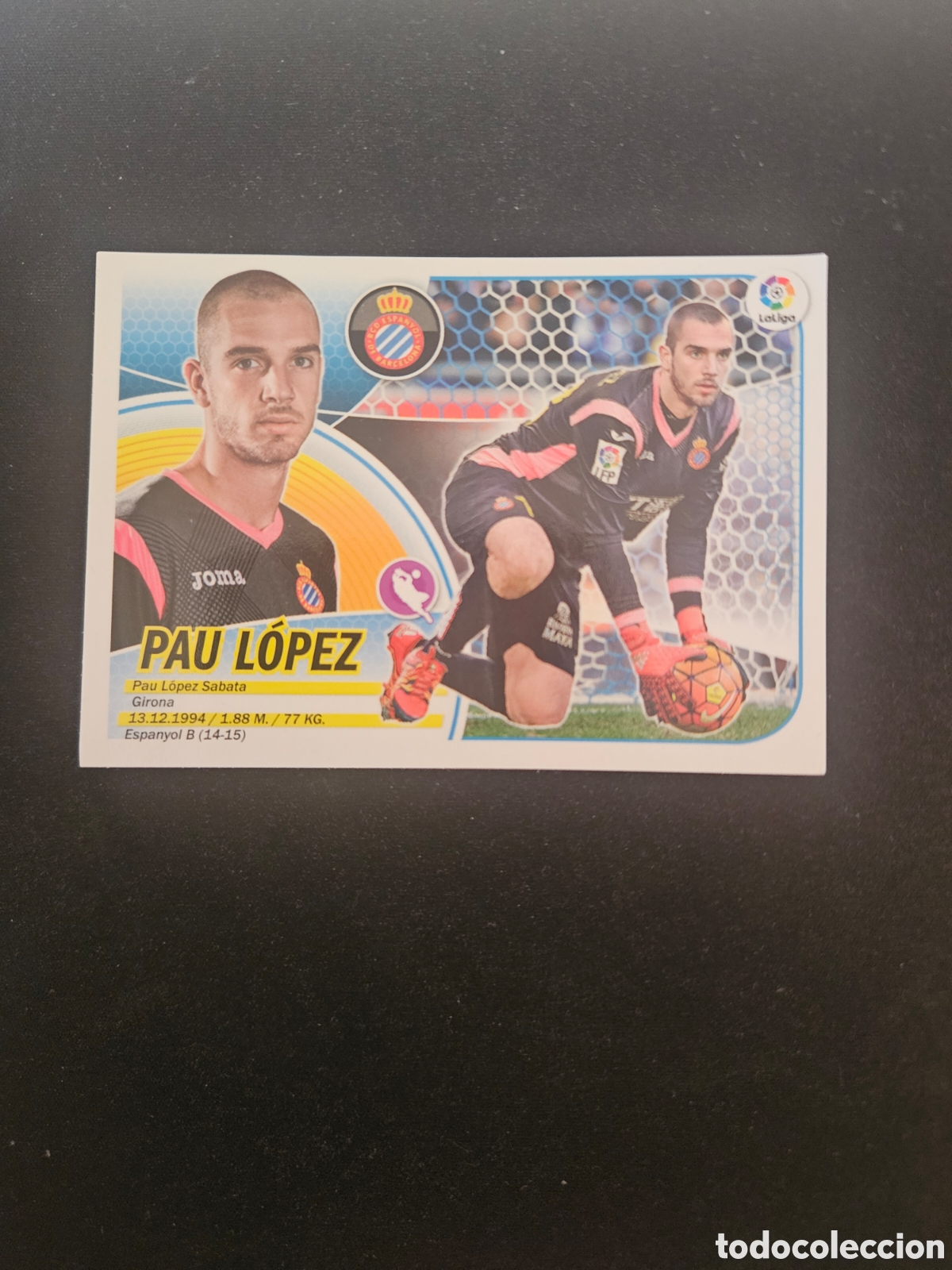 Football Stickers: PAU L&Oacute;PEZ N&ordm; 2 R.C.D. ESPANYOL &ndash; LIGA ESTE 2016-17 PANINI