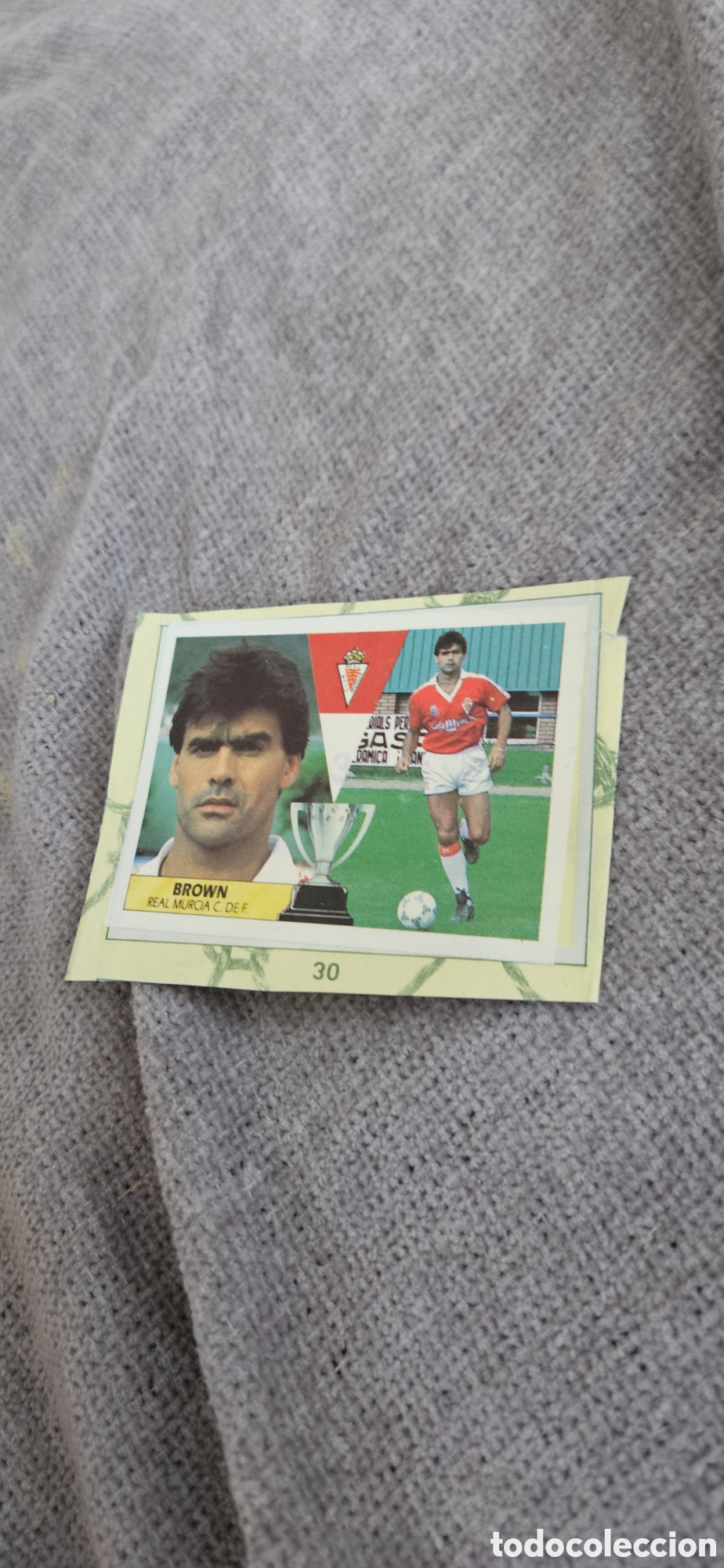 Cromos de f&uacute;tbol: Brown Murcia este 1987 1988 87 88 recortado Fichaje 30