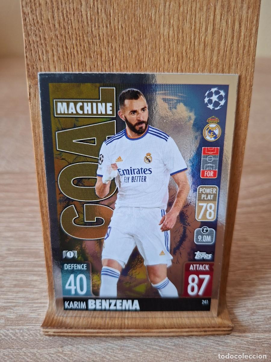 Football Stickers: Benzema #241 Real Madrid Topps Match Attax Champions League 2021 2022 Goal Machine
