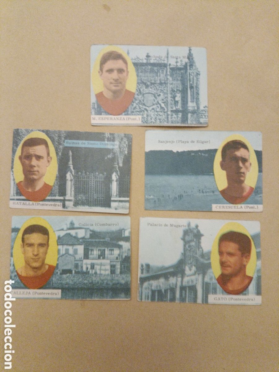 Fu&szlig;ball-Sticker: Cromos Pontevedra colecci&oacute;n FHER 63-64