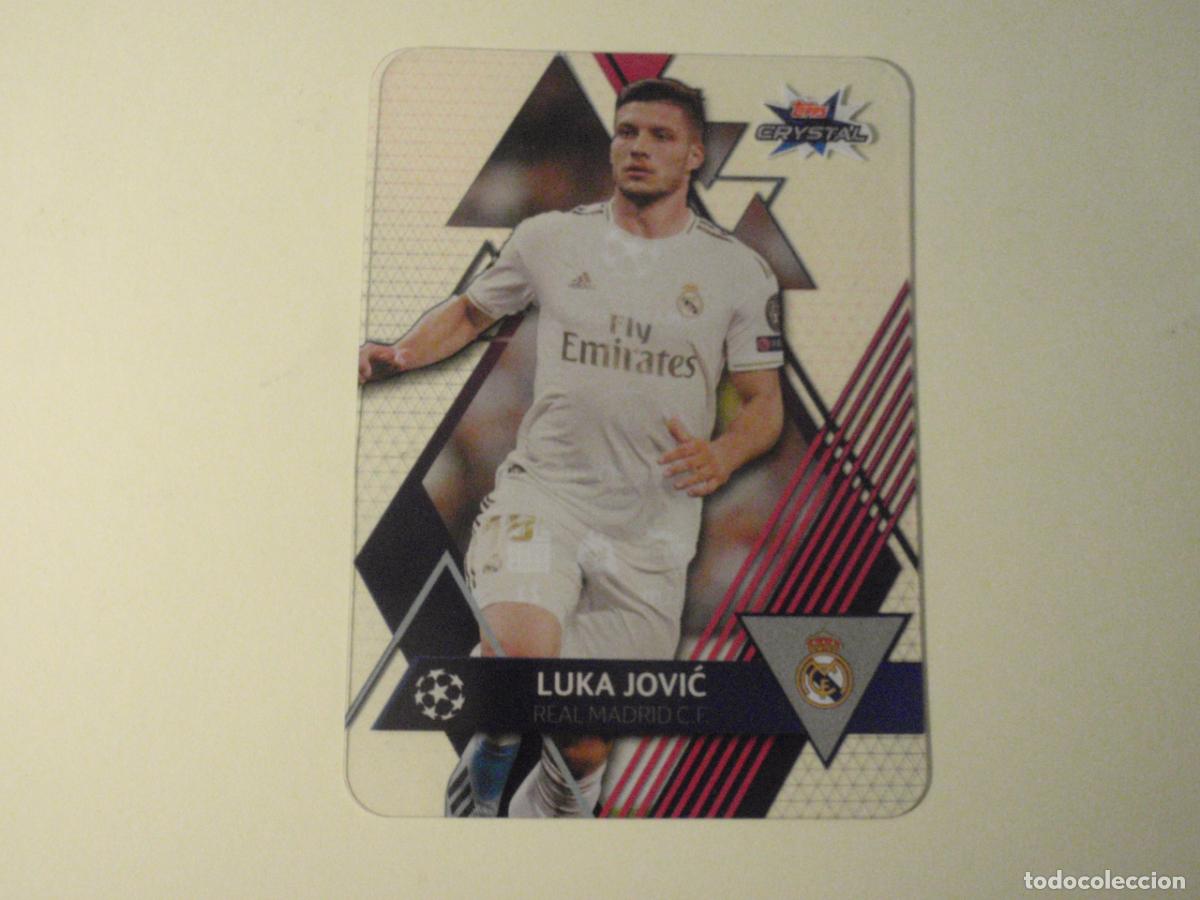 Cartes &agrave; collectionner de Football: Cromo 15 LUKA JOVIC Real Madrid. TOPPS CRYSTAL Trading Card UEFA CHAMPIONS LEAGUE 2019 2020. 19 20