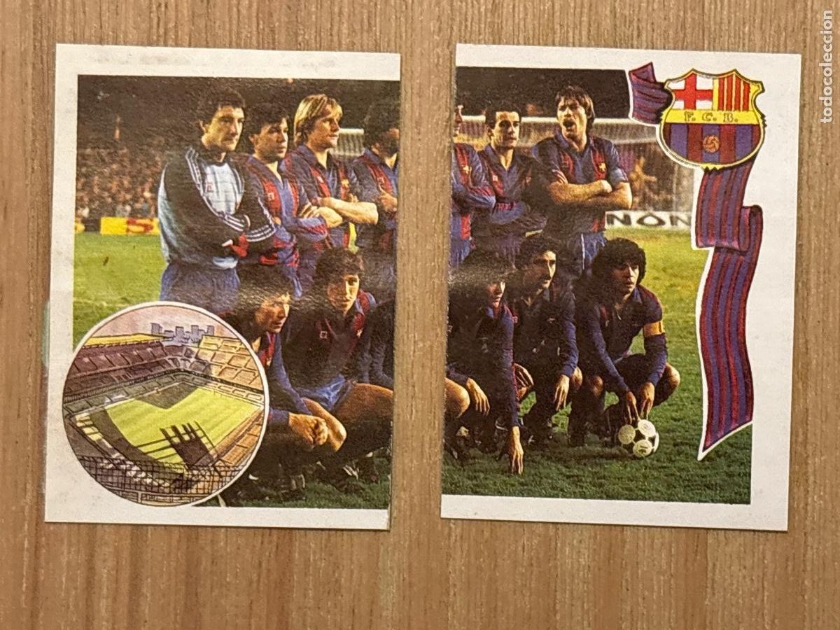 Cromos de f&uacute;tbol: 5. CROMO DESPEGADO Maradona Editorial maga GOL, 1984 alineaci&oacute;n equipo FC Barcelona,