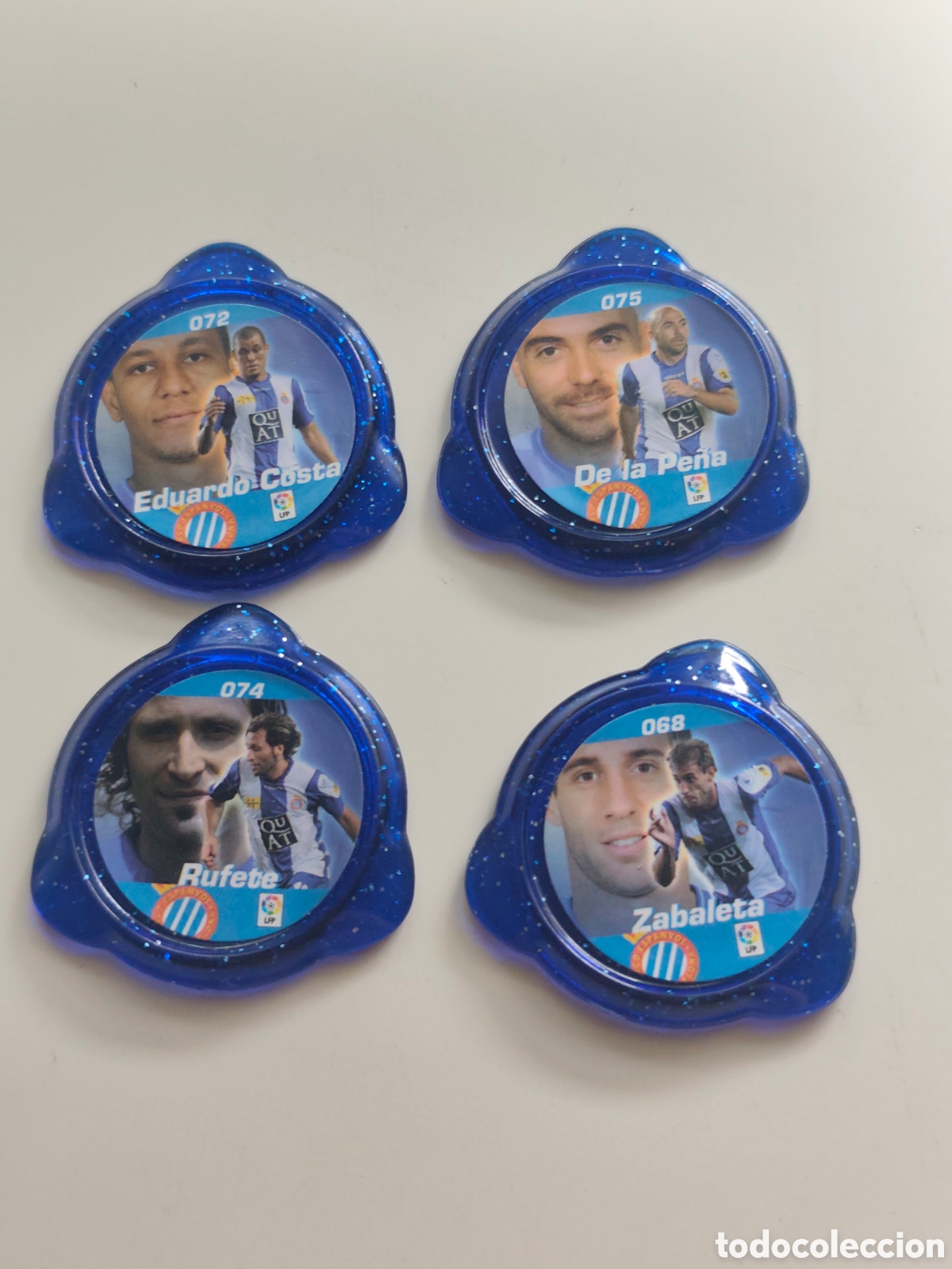 Cromos de f&uacute;tbol: 4 TAZOS ESPANYOL LIGA KRAKS PANINI 2006 2007