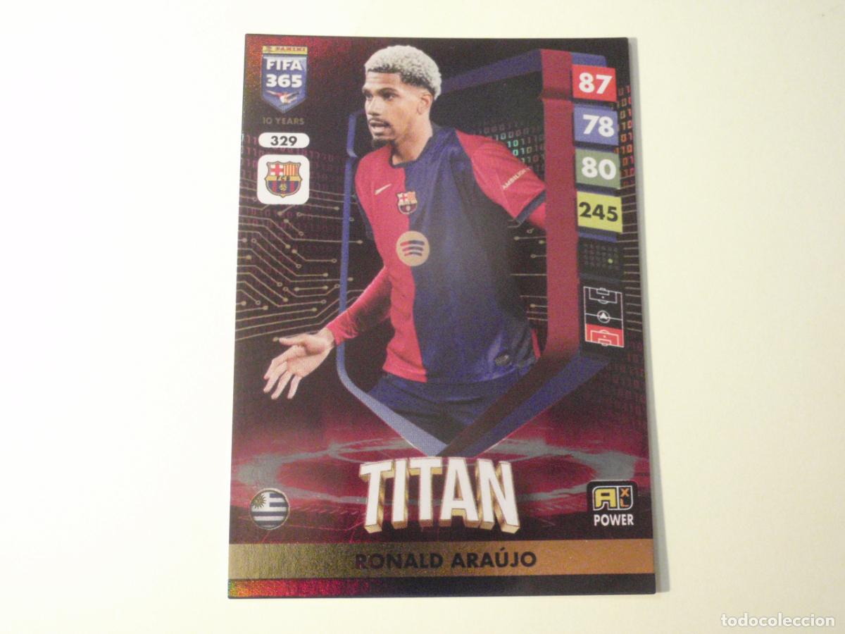 Cromos de Futebol: 329 ARAUJO Barcelona TITAN. Trading Card ADRENALYN XL FIFA 365 2025 PANINI 25
