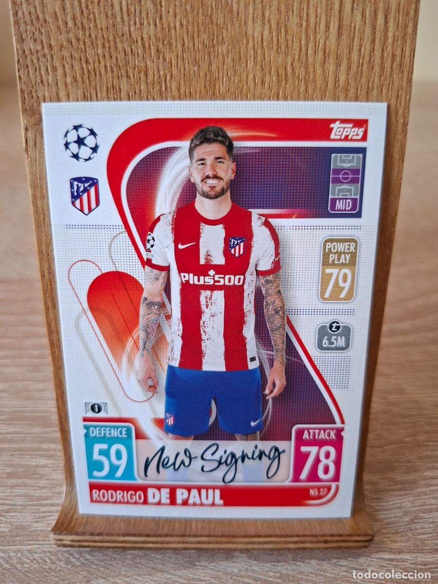 Cromos de f&uacute;tbol: De Paul #NS27 Atletico de Madrid Topps Match Attax Champions League 2021 2022 Update New Signing