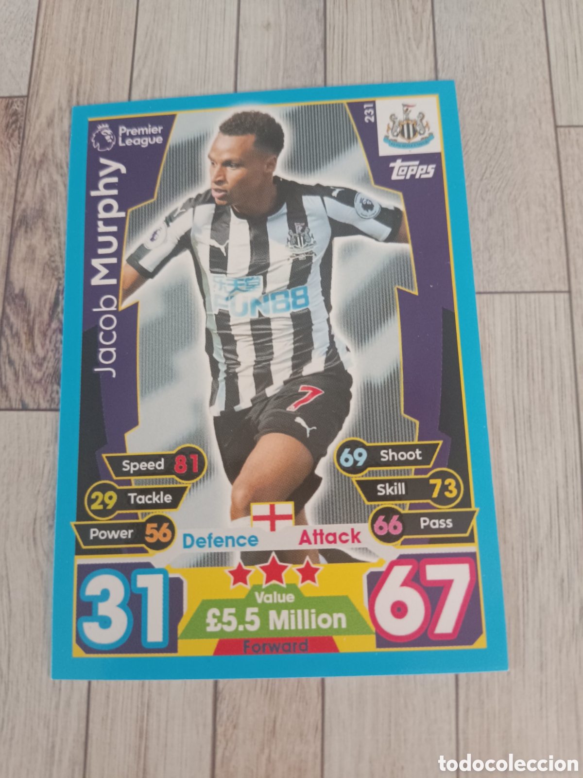 Fu&szlig;ball-Sticker: 232 MURPHY NEWCASTLE MATCH ATTAX PREMIER LEAGUE 2017 2018 TOPPS 17 18