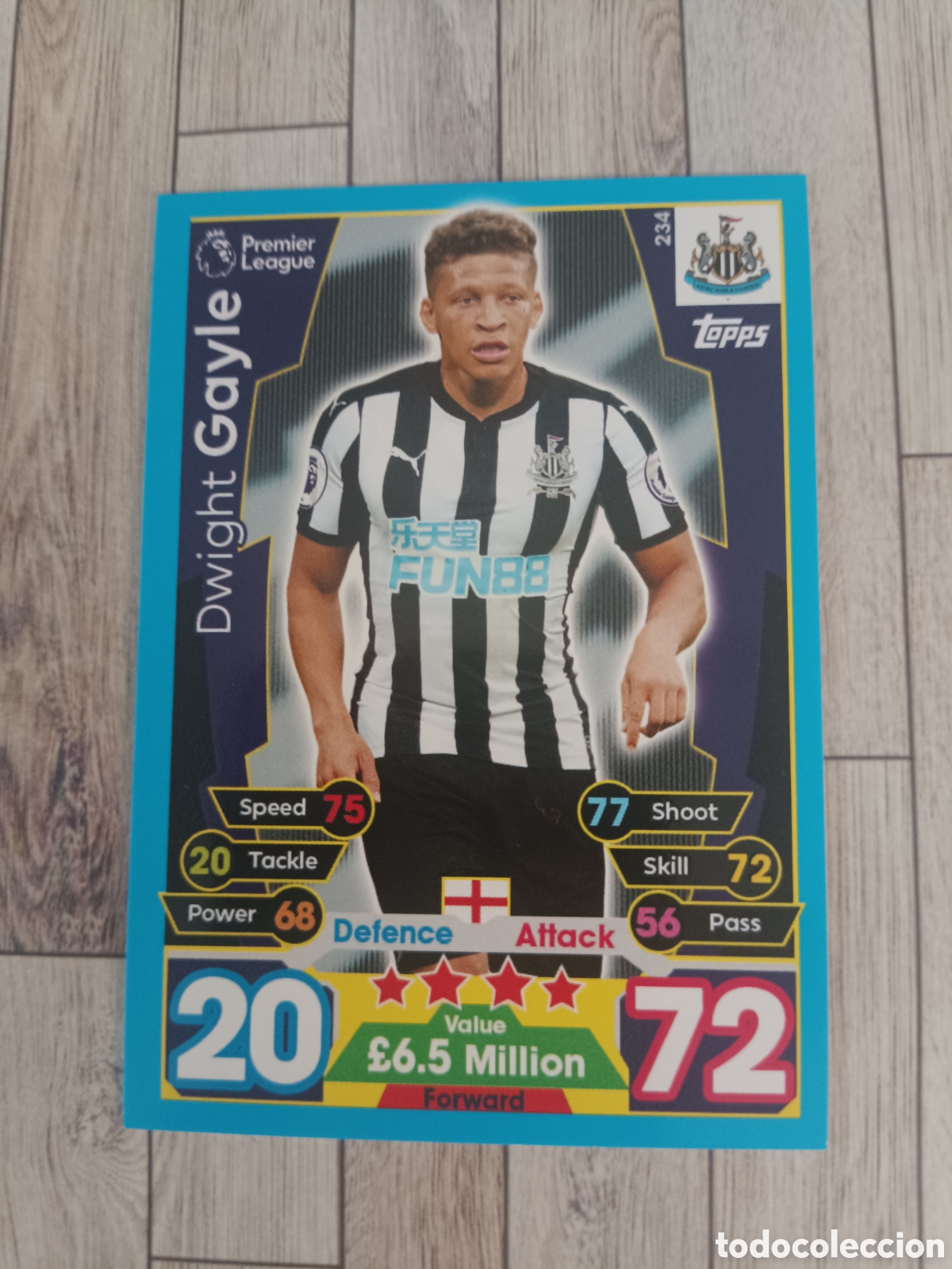 Cromos de f&uacute;tbol: 234 GAYLE NEWCASTLE MATCH ATTAX PREMIER LEAGUE 2017 2018 TOPPS 17 18