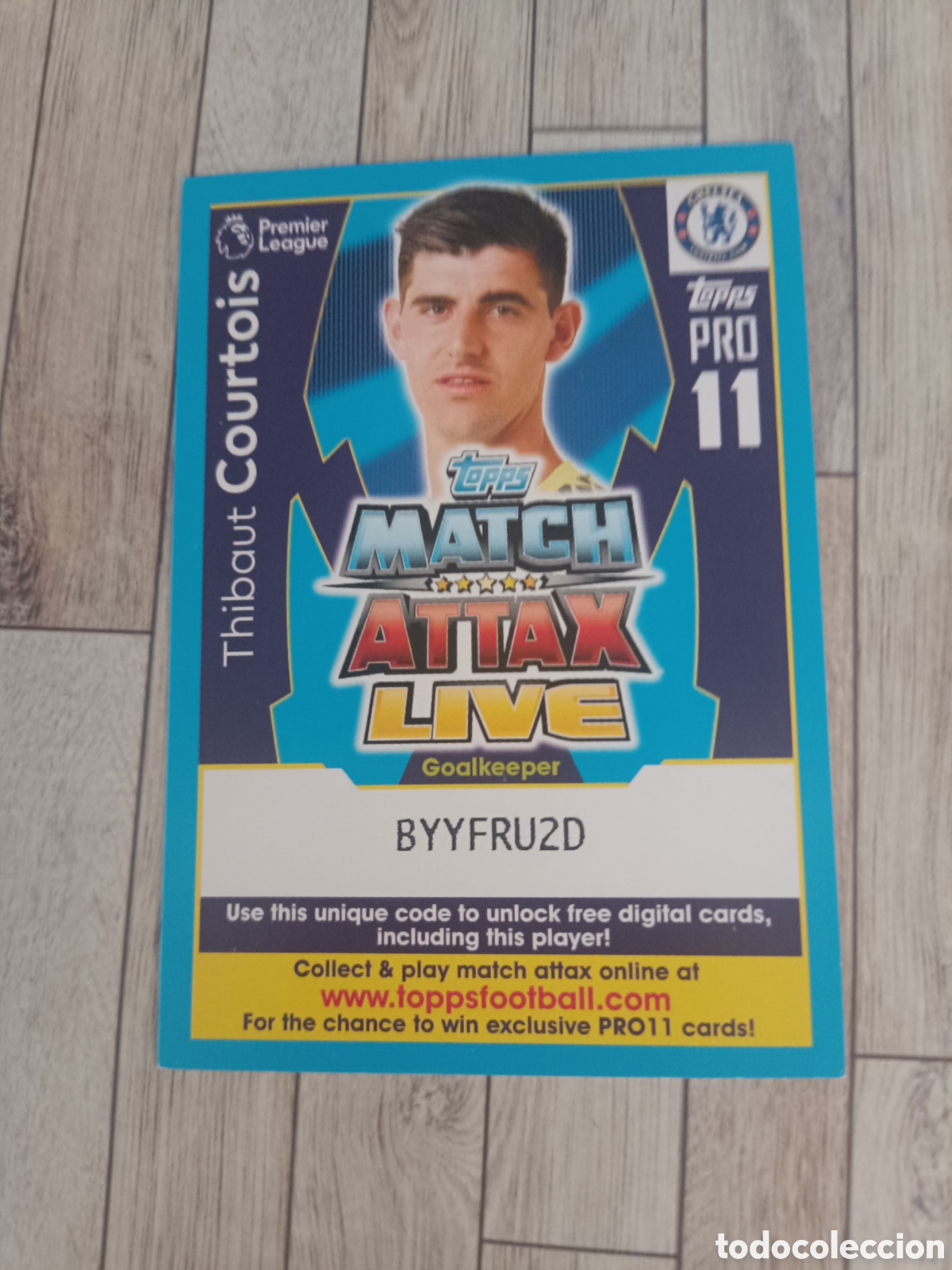 Football Stickers: CODIGO TOPPS PRO11 COURTOIS CHELSEA MATCH ATTAX PREMIER LEAGUE 2017 2018 TOPPS 17 18