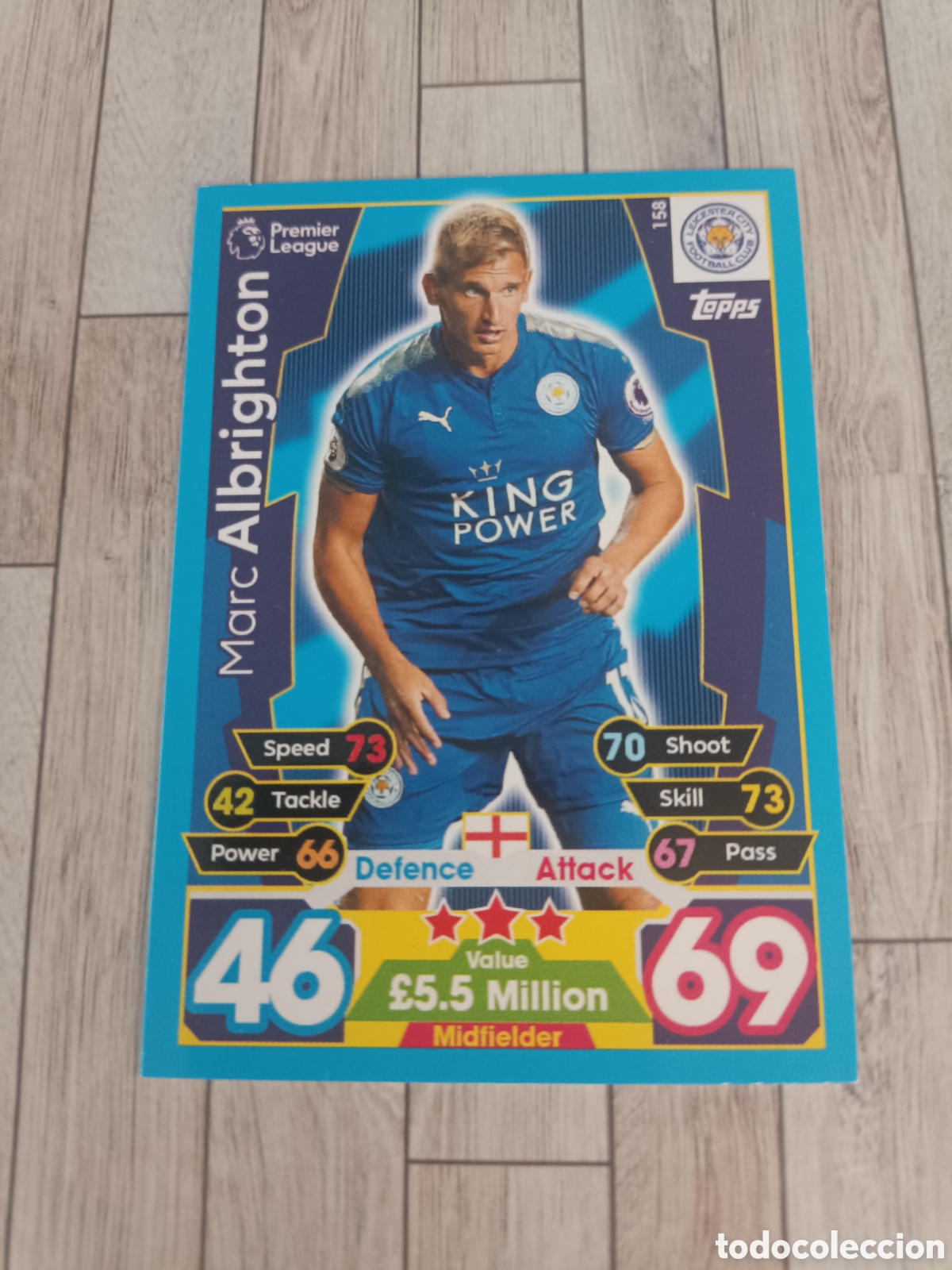 Cromos de f&uacute;tbol: 158 ALBRIGHTON LEICESTER MATCH ATTAX PREMIER LEAGUE 2017 2018 TOPPS 17 18