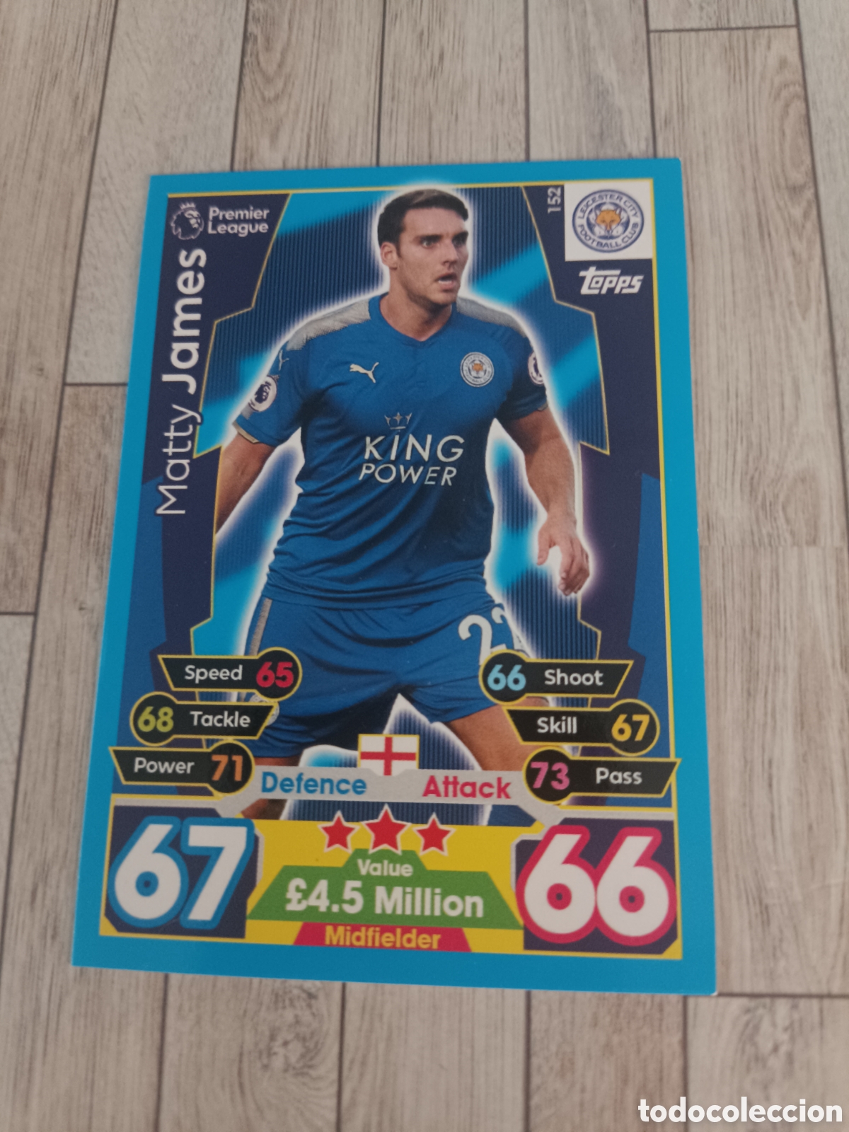 Cromos de f&uacute;tbol: 152 MATTY JAMES LEICESTER MATCH ATTAX PREMIER LEAGUE 2017 2018 TOPPS 17 18