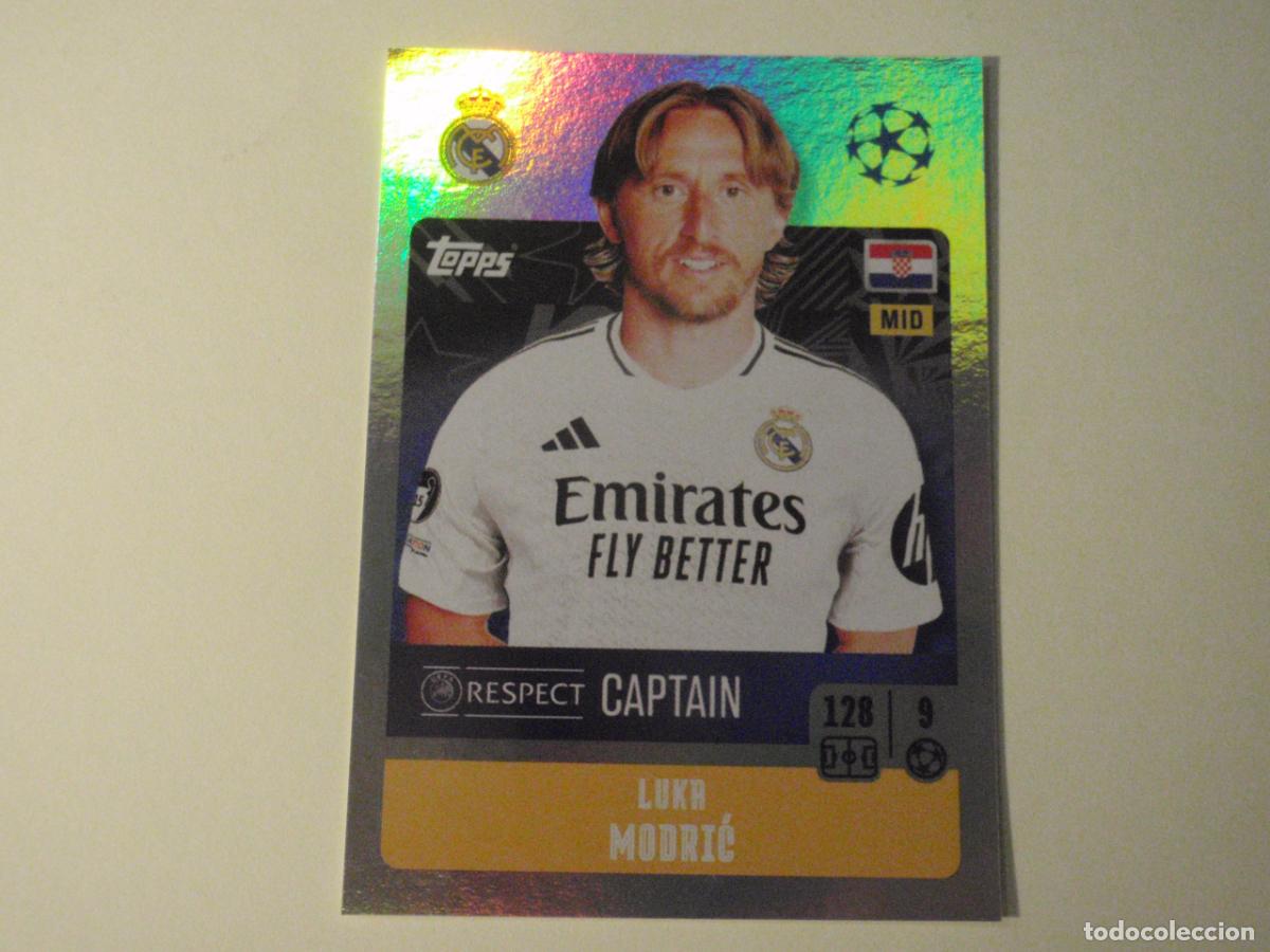Football Stickers: Cromo 320 LUKA MODRIC Real Madrid Captain. UEFA Champions League 2024 2025 TOPPS Stickers 24 25