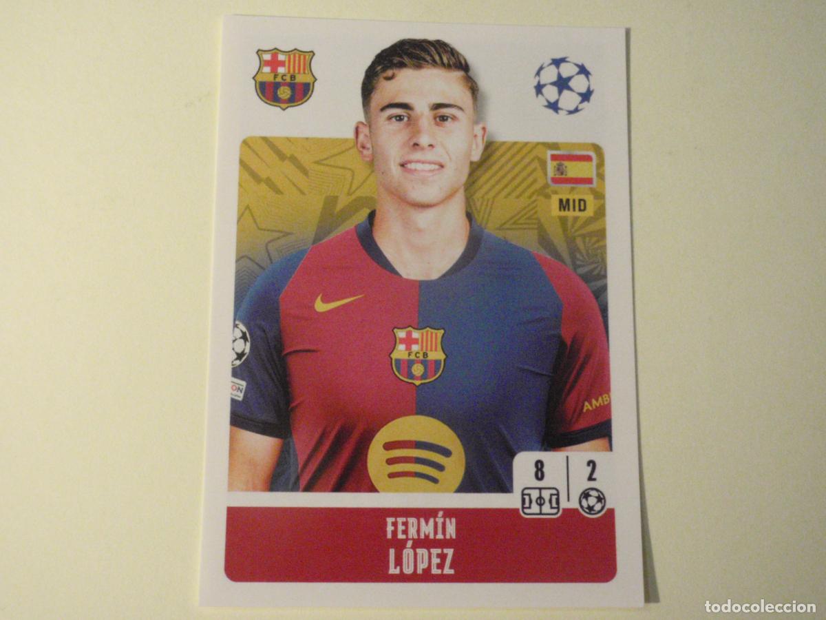 Cromos de f&uacute;tbol: Cromo 166 FERM&Iacute;N L&Oacute;PEZ Barcelona. UEFA Champions League 2024 2025 TOPPS Stickers 24 25