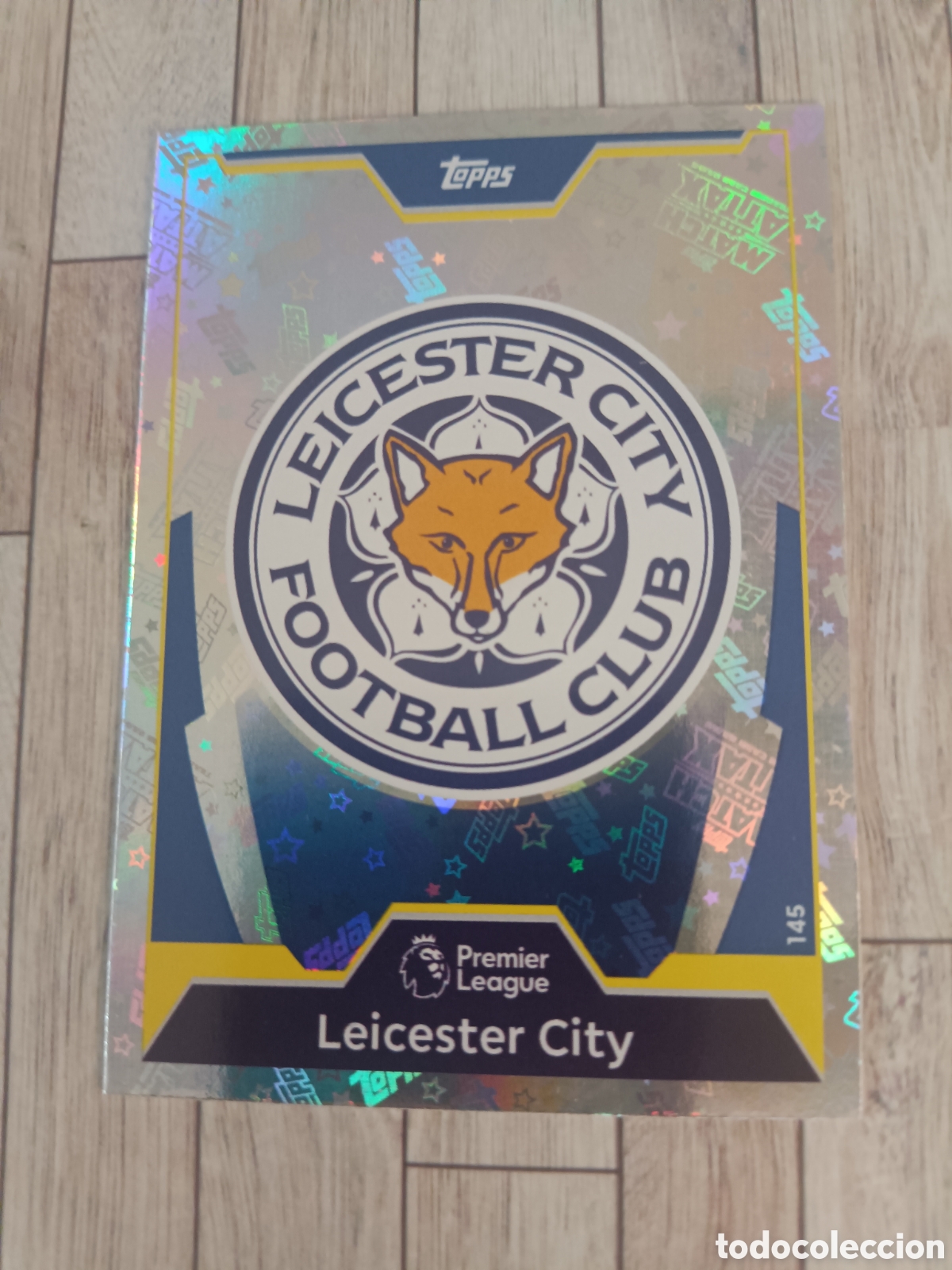 Cromos de f&uacute;tbol: 145 ESCUDO BAGDE LEICESTER MATCH ATTAX PREMIER LEAGUE 2017 2018 TOPPS 17 18