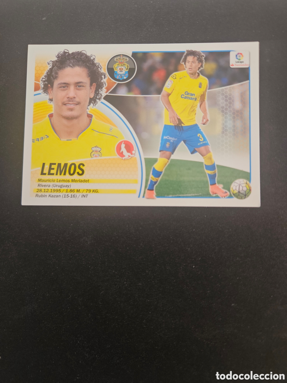 Cromos de f&uacute;tbol: LEMOS N&ordm; 4A U.D. LAS PALMAS &ndash; LIGA ESTE 2016-17 PANINI
