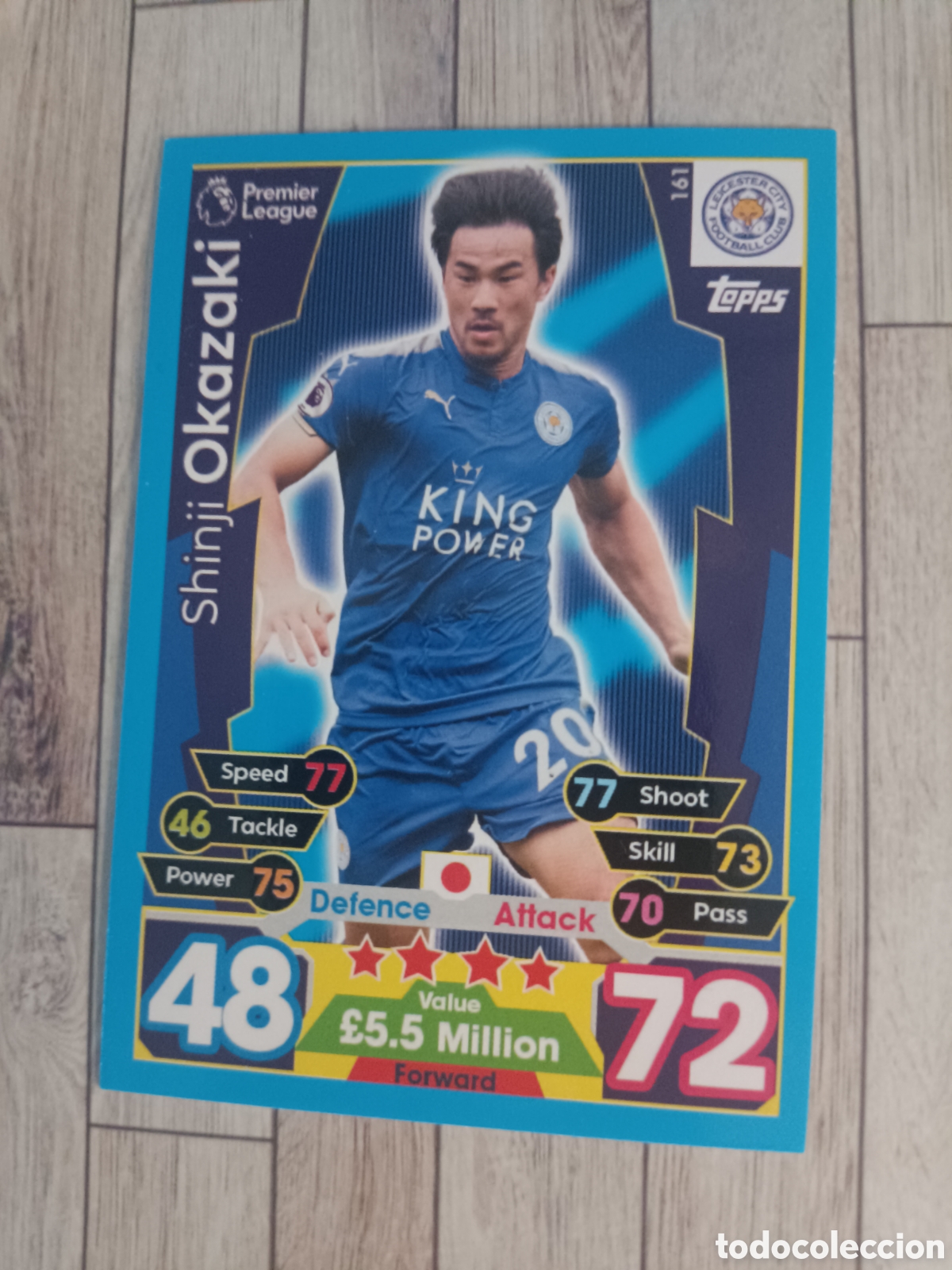 Cromos de f&uacute;tbol: 161 OKAZAKI LEICESTER MATCH ATTAX PREMIER LEAGUE 2017 2018 TOPPS 17 18
