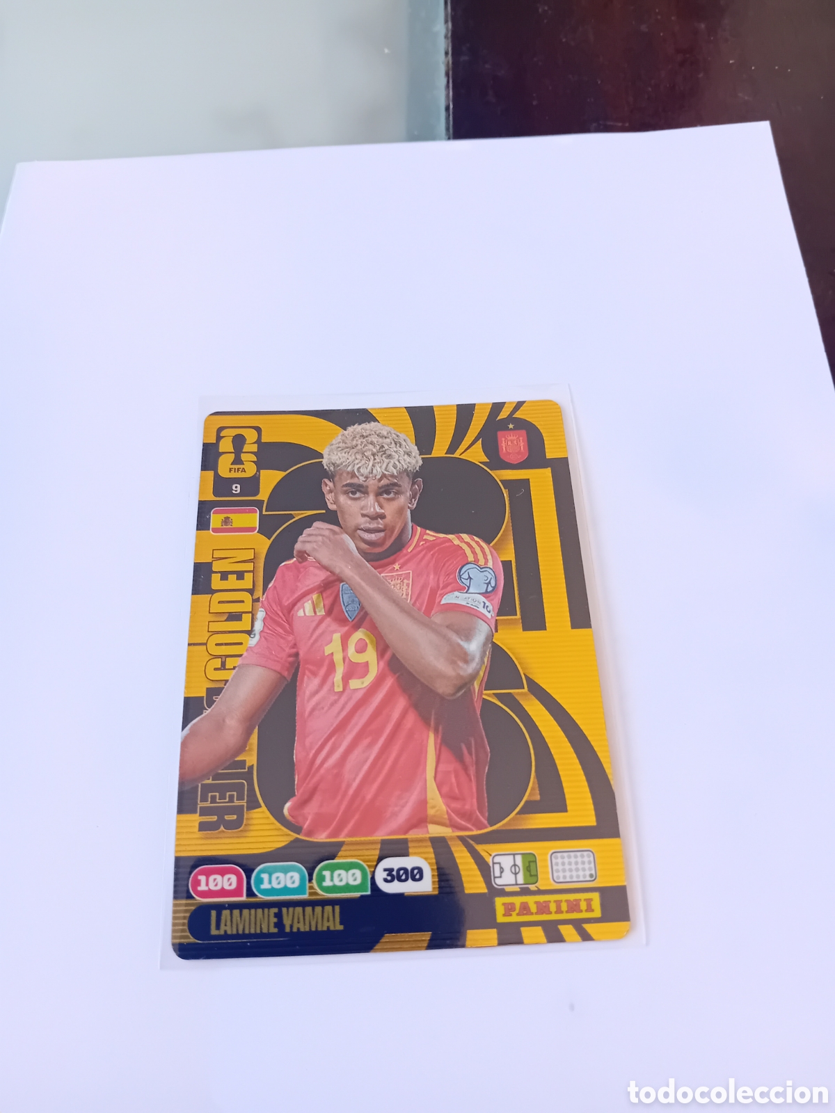 Cromos de f&uacute;tbol: Lamine Yamal 9 Golden Baller Balon de Oro Espa&ntilde;a Mundial 26 2026 Adrenalyn XL Panini Nuevo
