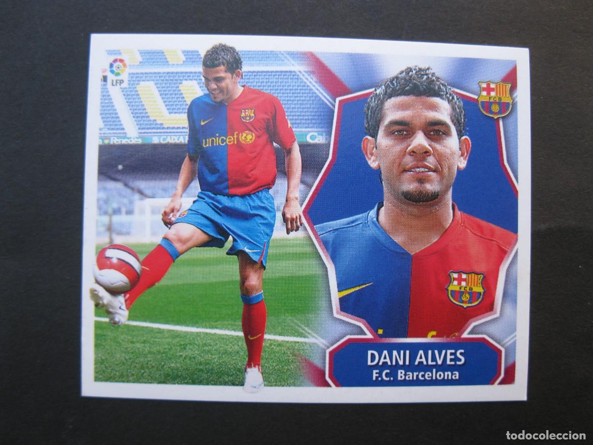 Fu&szlig;ball-Sticker: DANI ALVES (F.C. BARCELONA) - &Uacute;LTIMOS FICHAJES N&ordm; 2 - CAMPEONATO DE LIGA 08/09 - ESTE - NUNCA PEGADO