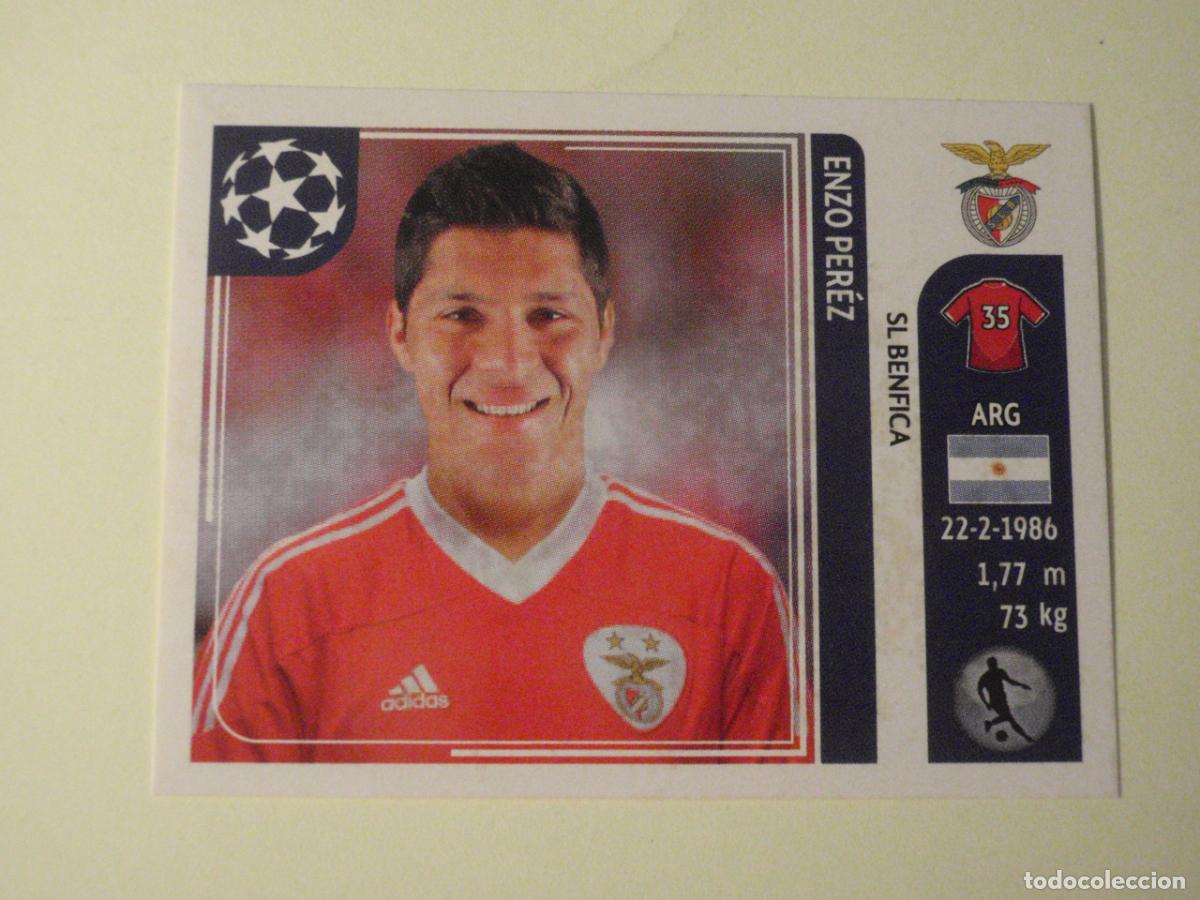 Cromos de Futebol: Cromo N&ordm; 168 ENZO PEREZ (Benfica) UEFA Champions League 2011 2012 PANINI Stickers 11 12