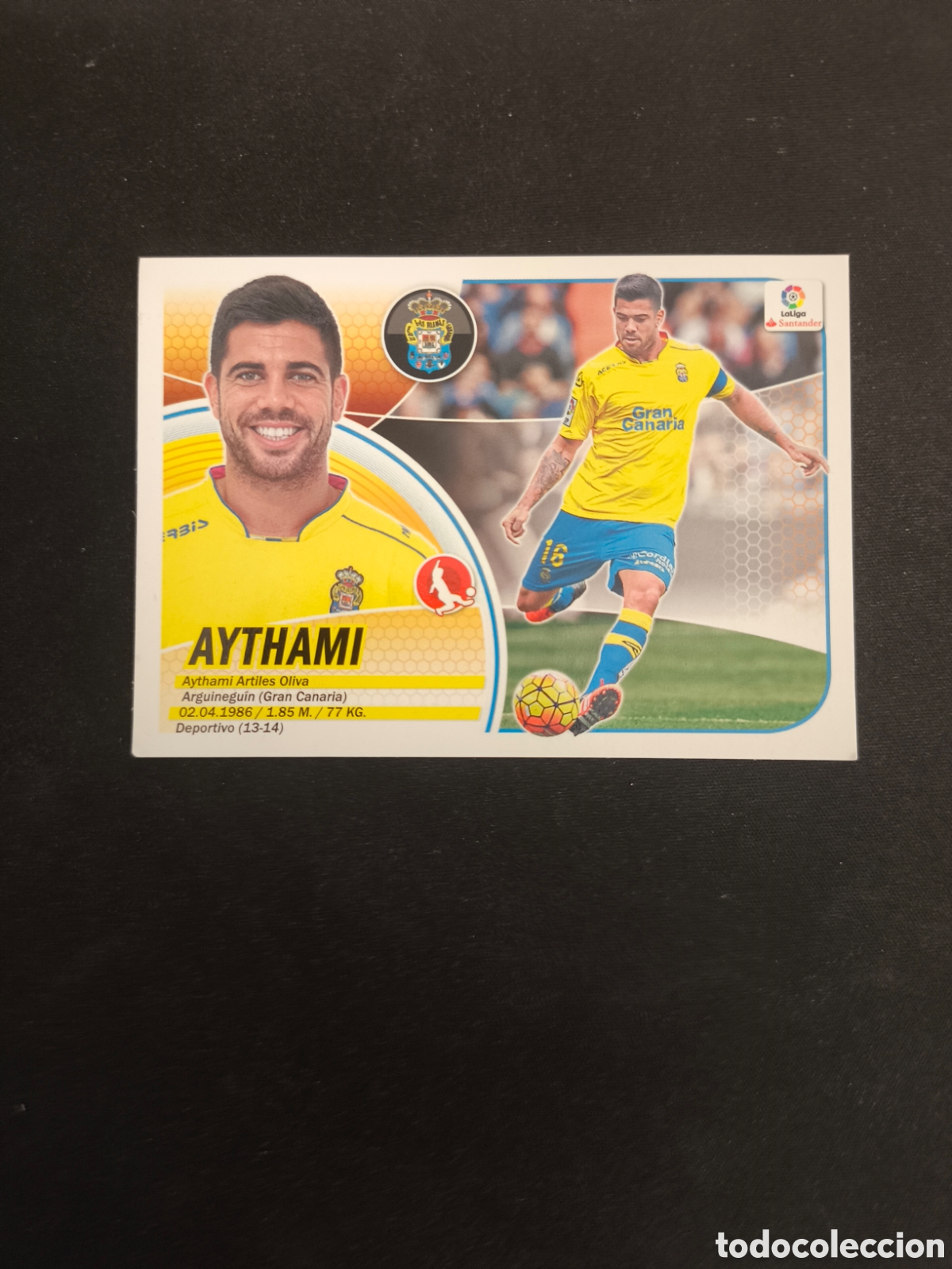 Fu&szlig;ball-Sticker: AYTHAMI N&ordm; 5 U.D. LAS PALMAS &ndash; LIGA ESTE 2016-17 PANINI 1/4