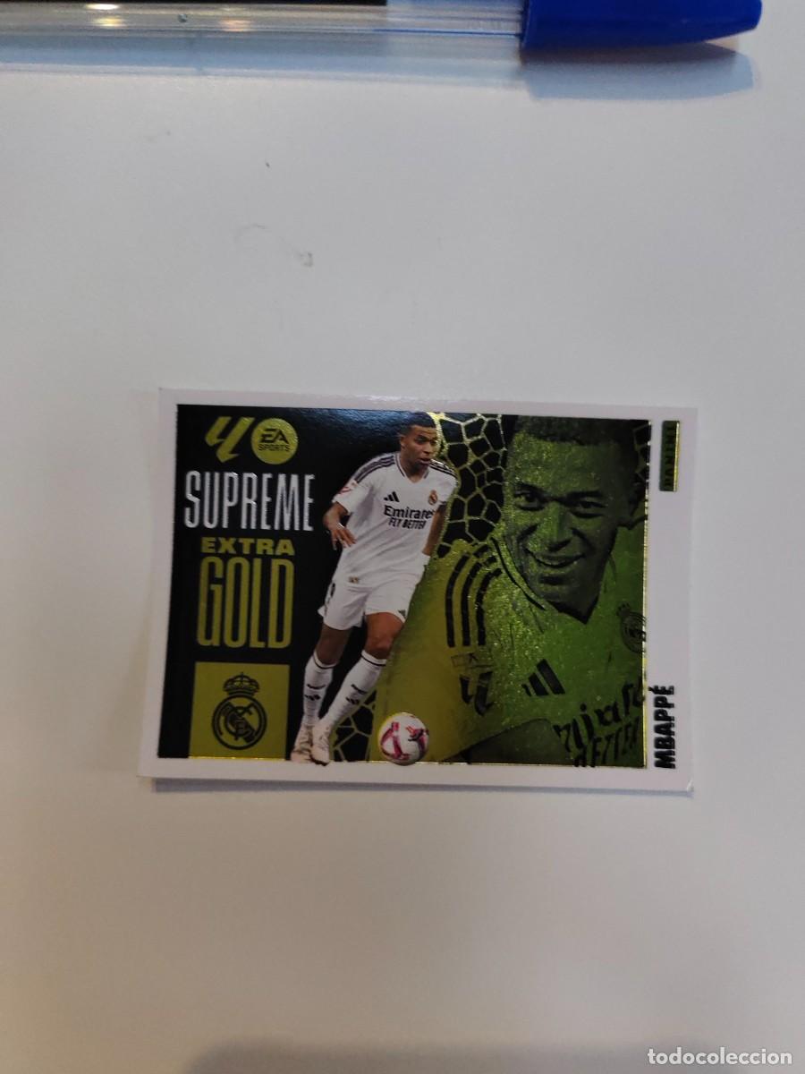 Cromos de f&uacute;tbol: ESTE LA LIGA 25 26 MBAPP&Eacute; (13) REAL MADRID CF SUPREME EXTRA GOLD LALIGA PANINI 2025 2026
