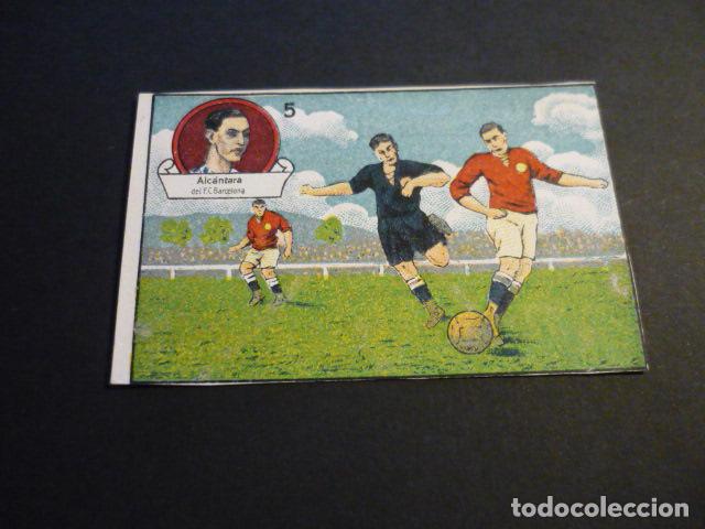 Cromos de f&uacute;tbol: CROMO FUTBOL ALCANTARA F. C. BARCELONA PUBLICIDAD COLEGIO ACADEMIA SAN ANTONIO MADRID