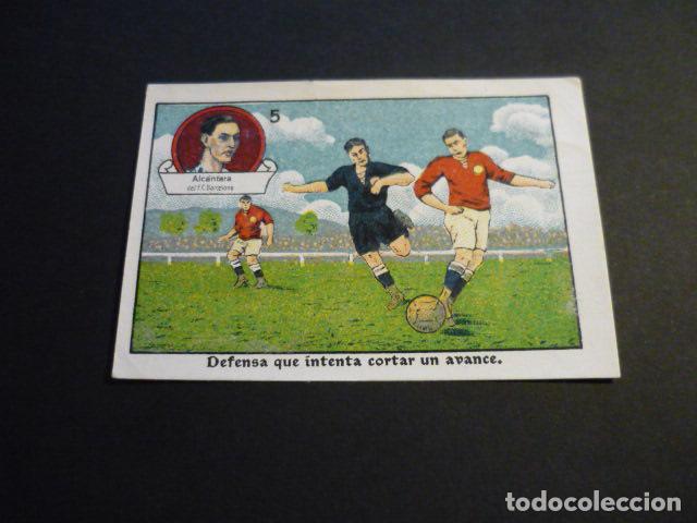 Cromos de f&uacute;tbol: CROMO FUTBOL ALCANTARA F. C. BARCELONA PUBLICIDAD COLEGIO ACADEMIA SAN ANTONIO MADRID