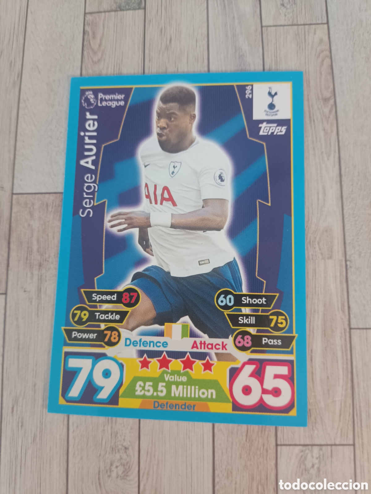 Cromos de f&uacute;tbol: 296 AURIER TOTTENHAM HOTSPUR MATCH ATTAX PREMIER LEAGUE 2017 2018 TOPPS 17 18