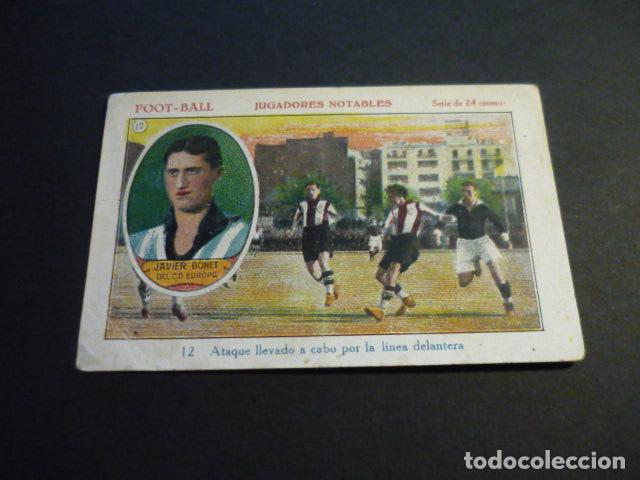 Cromos de f&uacute;tbol: CROMO FUTBOL COL. FOOT-BALL JUGADORES NOTABLES JAVIER BONET C. D. EUROPA PUBLICIDAD SEBASTIAN PRAT
