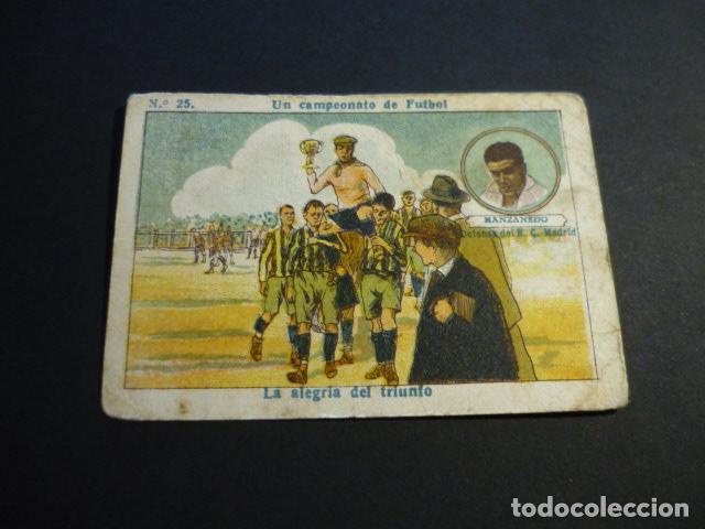 Cromos de f&uacute;tbol: CROMO FUTBOL COL. UN CAMPEONATO DE FUTBOL AMATLLER REAL MADRID MANZANEDO