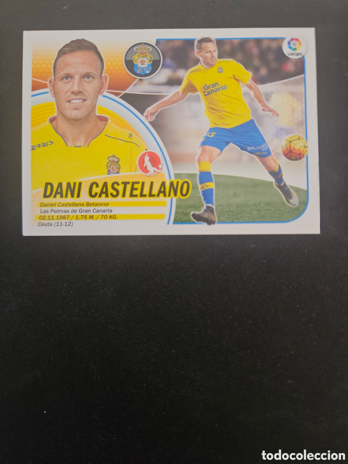 Cromos de f&uacute;tbol: DANI CASTELLANO N&ordm; 7 U.D. LAS PALMAS &ndash; LIGA ESTE 2016-17 PANINI