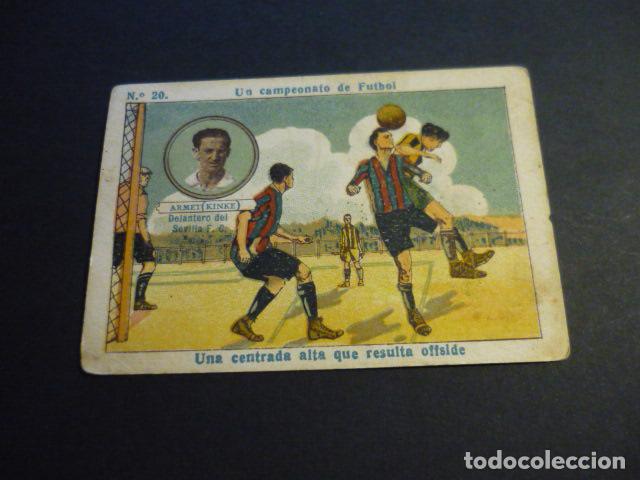 Cromos de f&uacute;tbol: CROMO FUTBOL COL. UN CAMPEONATO DE FUTBOL AMATLLER SEVILLA F. C. ARMET (KINKE9