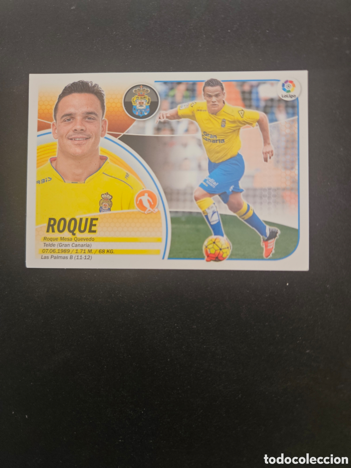 Cromos de f&uacute;tbol: ROQUE N&ordm; 8A U.D. LAS PALMAS &ndash; LIGA ESTE 2016-17 PANINI