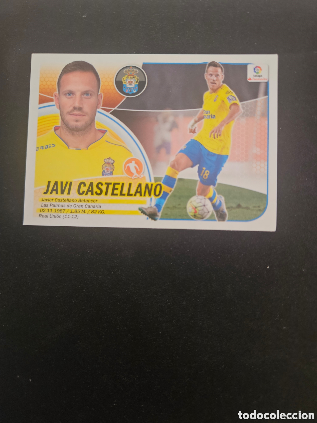 Cromos de f&uacute;tbol: JAVI CASTELLANO N&ordm; 8B U.D. LAS PALMAS &ndash; LIGA ESTE 2016-17 PANINI 1/2