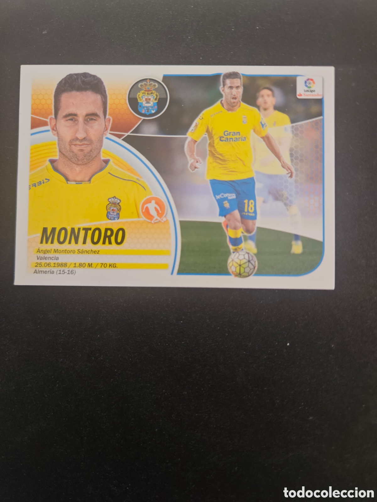 Cromos de f&uacute;tbol: MONTORO N&ordm; 10 U.D. LAS PALMAS &ndash; LIGA ESTE 2016-17 PANINI 1/3