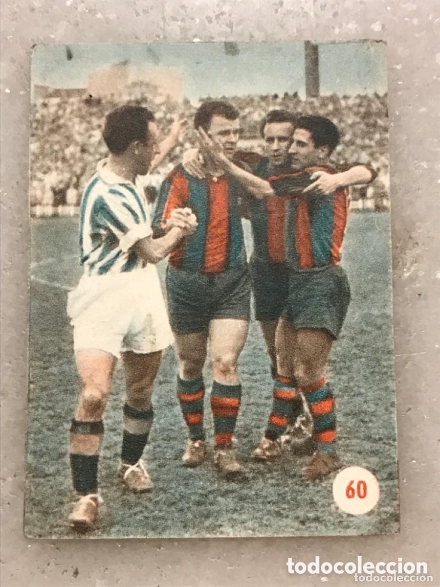 Cromos de Futebol: Cromo f&uacute;tbol Kubala Barcelona. 60. &Aacute;lbum escenas deportivas 1953