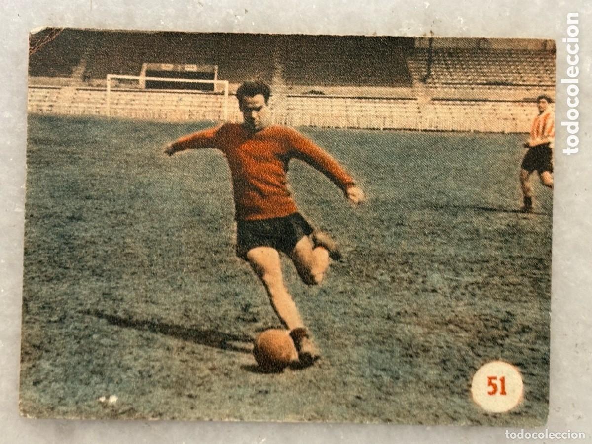 Figurine di Calcio: Cromo f&uacute;tbol Zarra, Ath Bilbao. N&uacute;mero 51. Escenas deportivas Fher 1963
