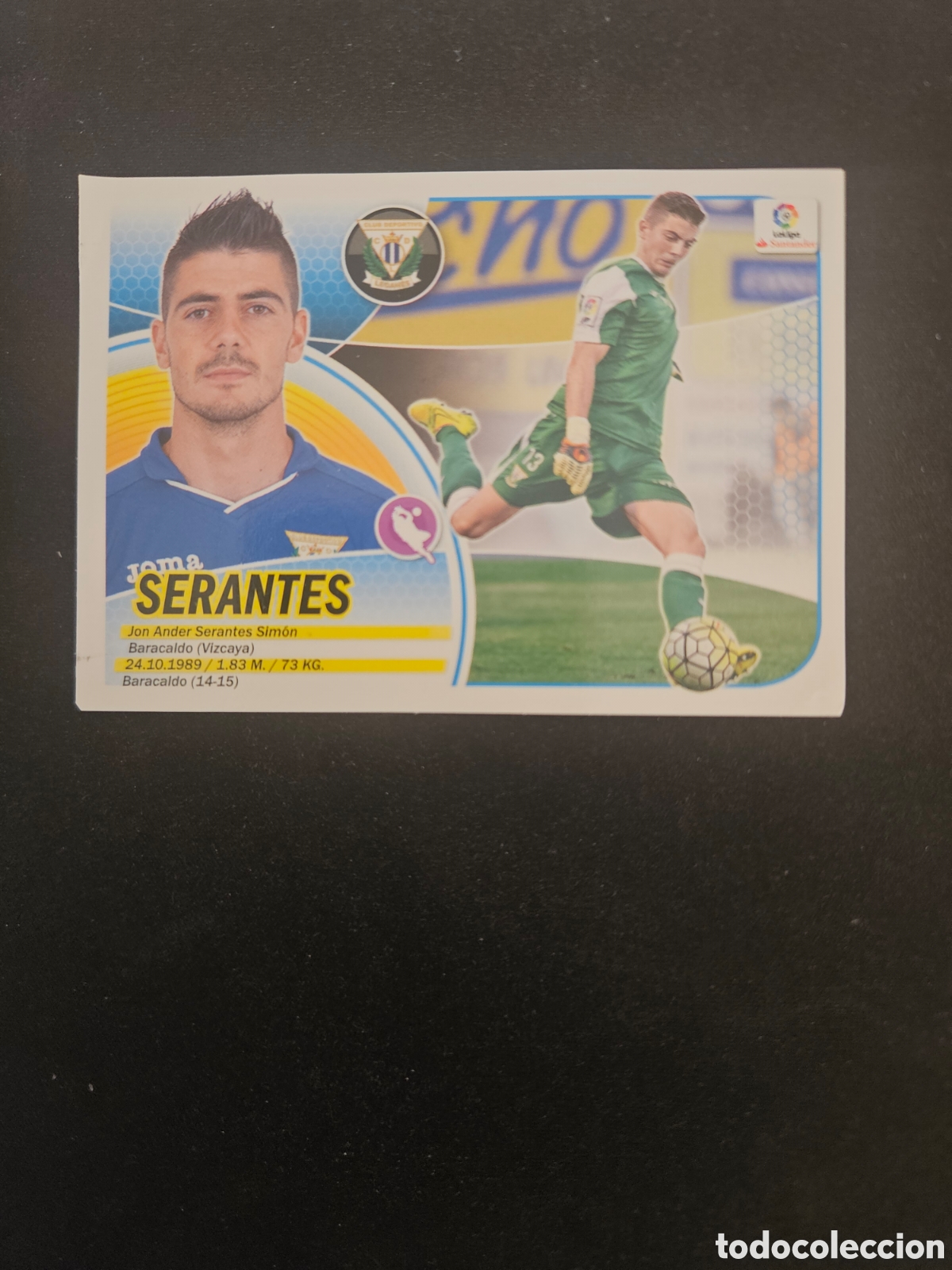Cromos de f&uacute;tbol: SERANTES N&ordm; 1 C.D. LEGAN&Eacute;S &ndash; LIGA ESTE 2016-17 PANINI