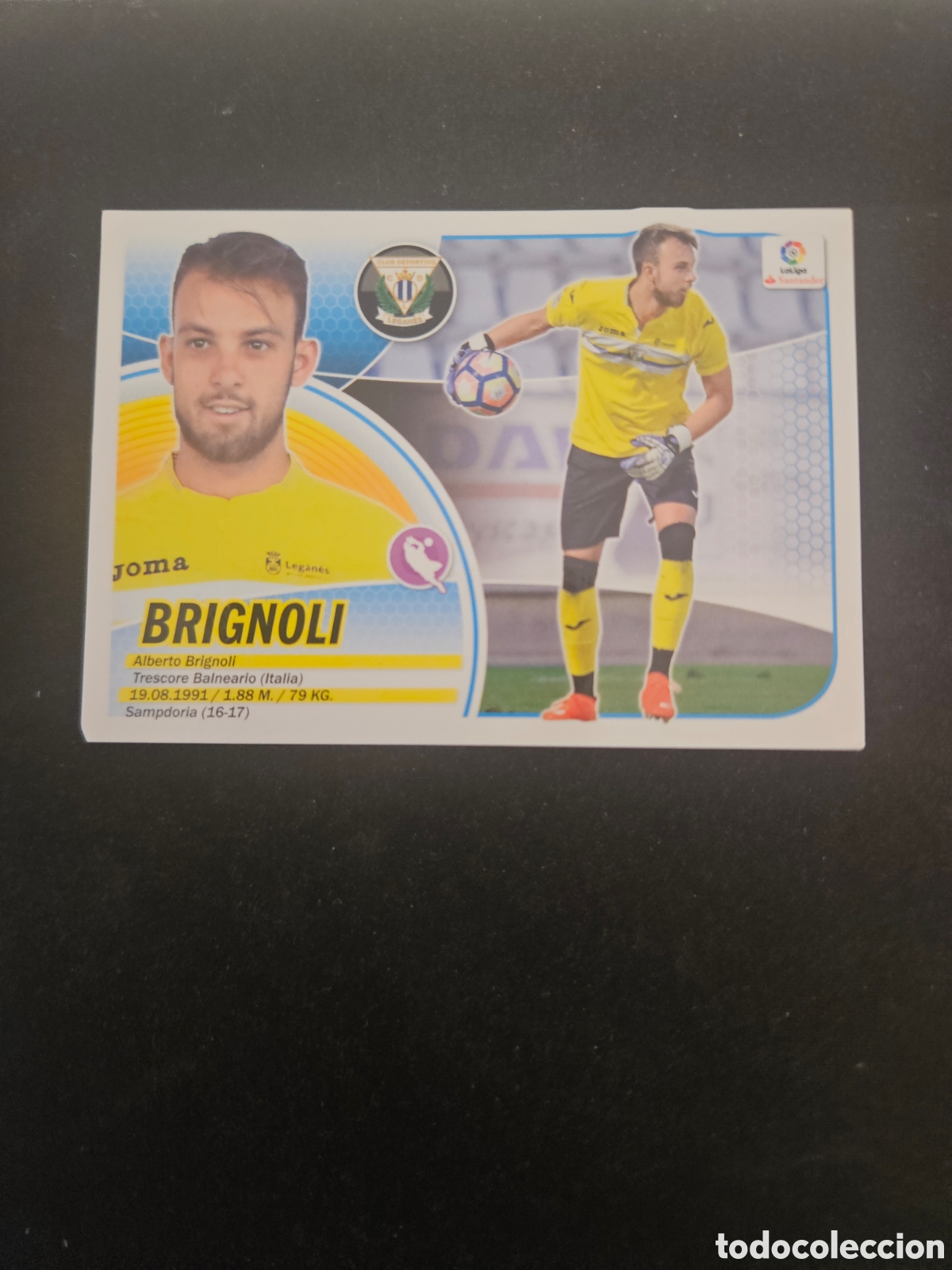Cromos de f&uacute;tbol: BRIGNOLI N&ordm; 2 C.D. LEGAN&Eacute;S &ndash; LIGA ESTE 2016-17 PANINI