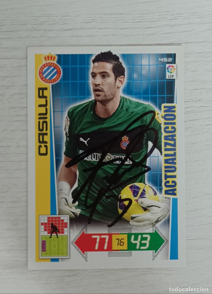 Cromos de f&uacute;tbol: Kiko Casilla cromo firmado autografo Espanyol