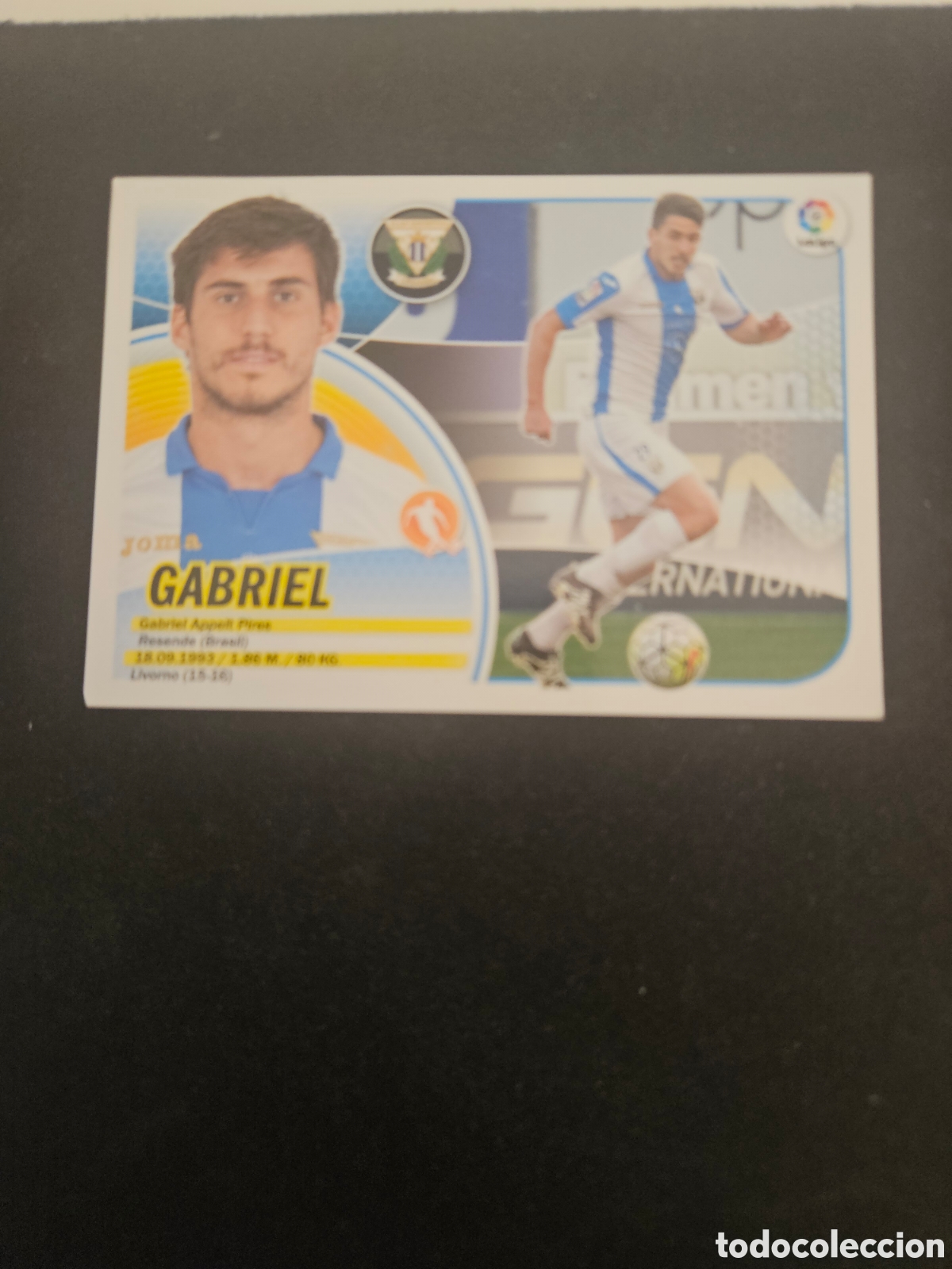 Cromos de f&uacute;tbol: GABRIEL N&ordm; 12 C.D. LEGAN&Eacute;S &ndash; LIGA ESTE 2016-17 PANINI