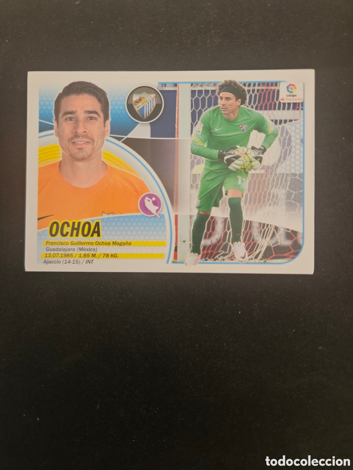 Cromos de f&uacute;tbol: OCHOA N&ordm; 2 M&Aacute;LAGA C.F. &ndash; LIGA ESTE 2016-17 PANINI