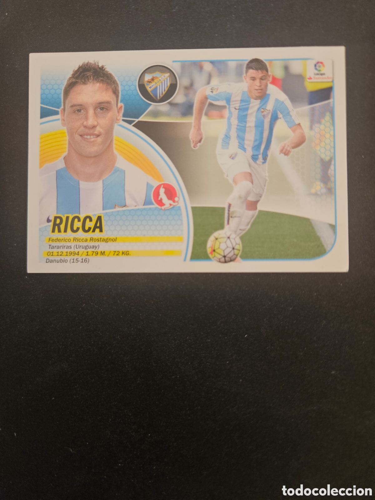 Cromos de f&uacute;tbol: RICCA N&ordm; 7B M&Aacute;LAGA C.F. &ndash; LIGA ESTE 2016-17 PANINI
