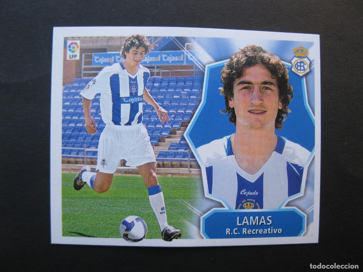 Cromos de f&uacute;tbol: LAMAS (R.C. RECREATIVO) - &Uacute;LTIMOS FICHAJES N&ordm; 19 - CAMPEONATO DE LIGA 08/09 - ESTE - NUNCA PEGADO