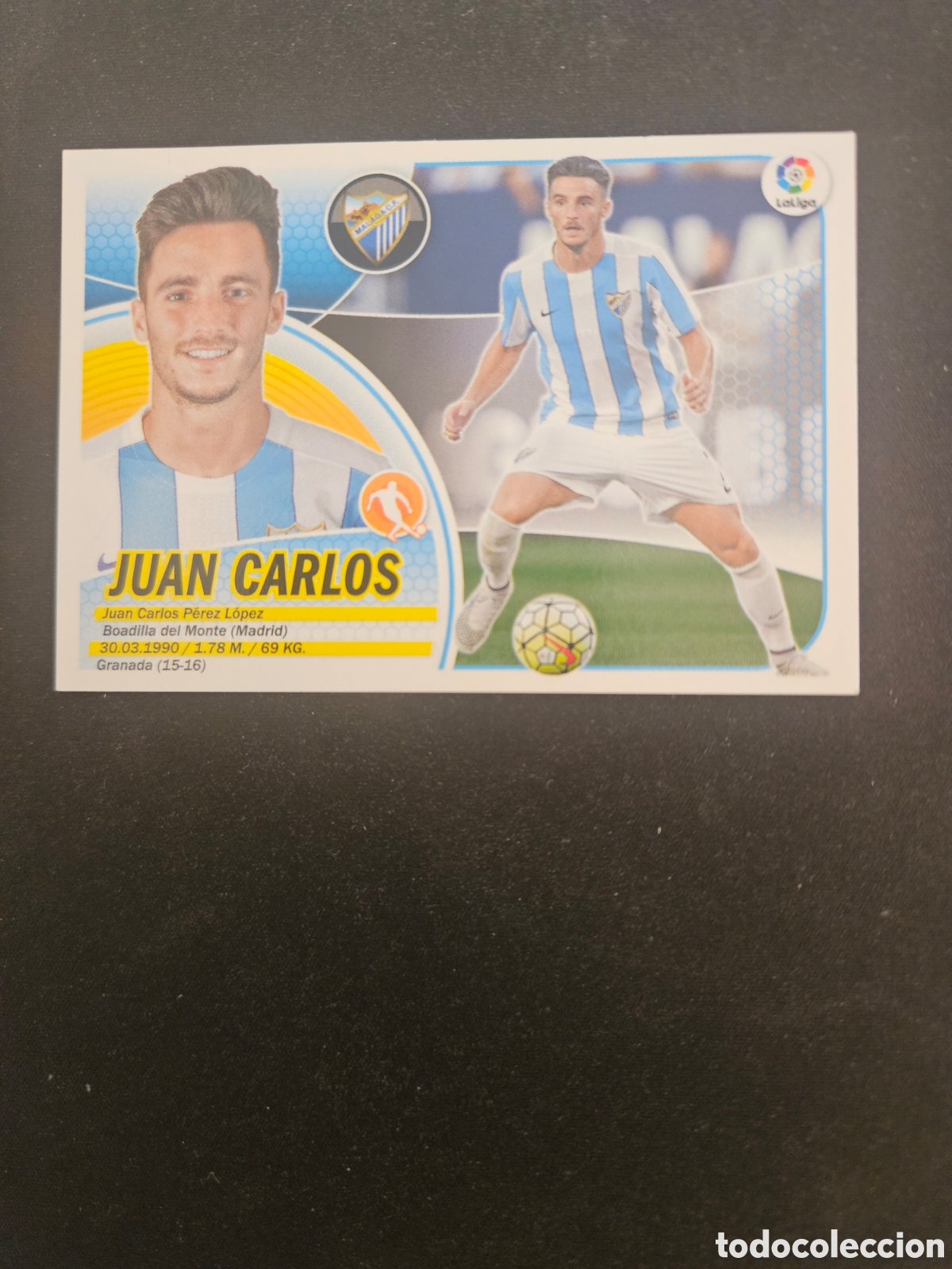 Fu&szlig;ball-Sticker: JUAN CARLOS N&ordm; 10 M&Aacute;LAGA C.F. &ndash; LIGA ESTE 2016-17 PANINI
