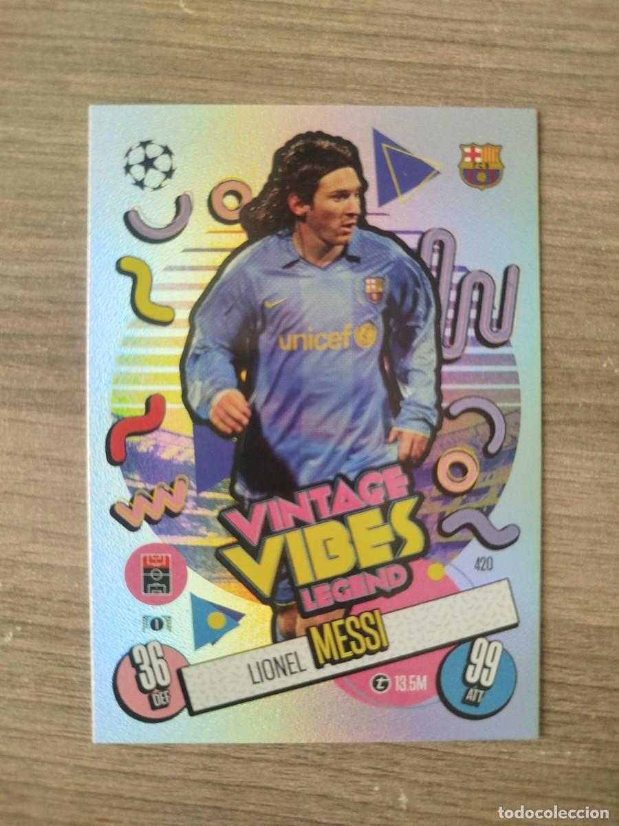 Fu&szlig;ball-Sticker: MATCH ATTAX.F.C.BARCELON. MESSI (VINTAGE).