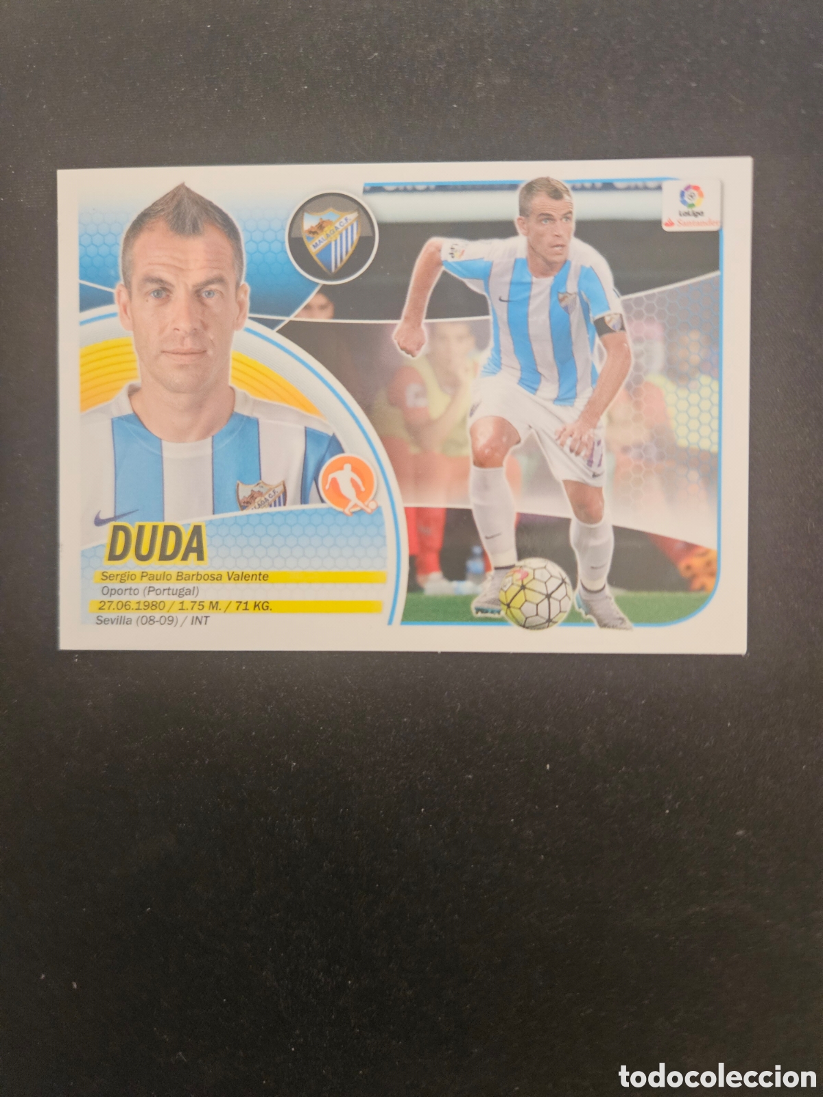 Fu&szlig;ball-Sticker: DUDA N&ordm; 12B M&Aacute;LAGA C.F. &ndash; LIGA ESTE 2016-17 PANINI