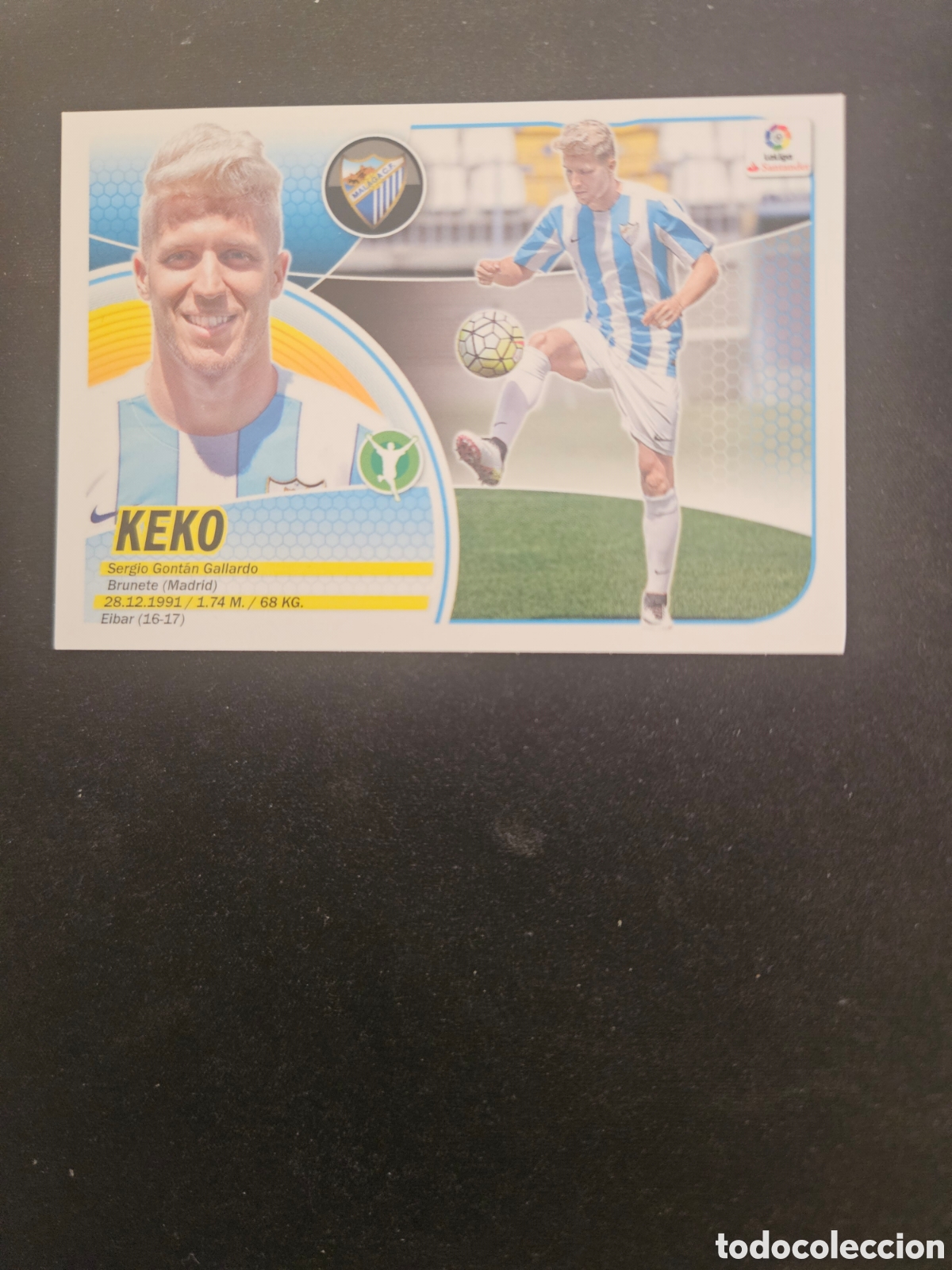 Football Stickers: KEKO N&ordm; 13 M&Aacute;LAGA C.F. &ndash; LIGA ESTE 2016-17 PANINI 1/3