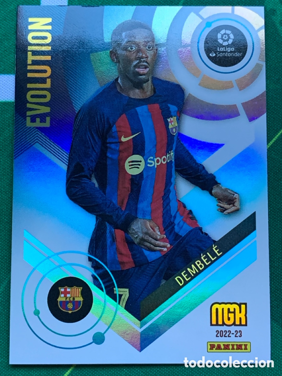 Fu&szlig;ball-Sticker: 499 DEMBELE EVOLUTION BARCELONA BAR&Ccedil;A CROMO LIGA FUTBOL PANINI MEGACRACKS 2022-2023 MGKS 22-23