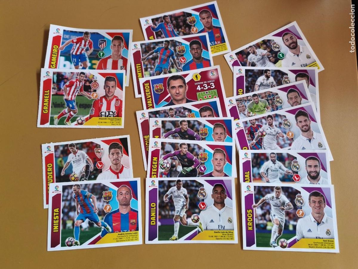 Figurine di Calcio: liga 2017 18, contiene 17 cromos