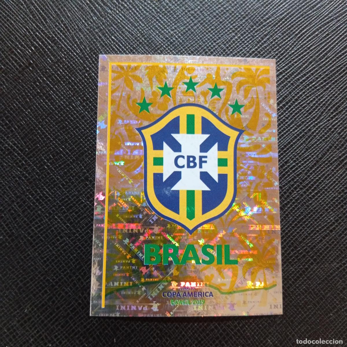Cromos de f&uacute;tbol: 16 ESCUDO BRASIL PANINI COPA AMERICA BRASIL 2019 CROMO FUTBOL 19 - SIN PEGAR